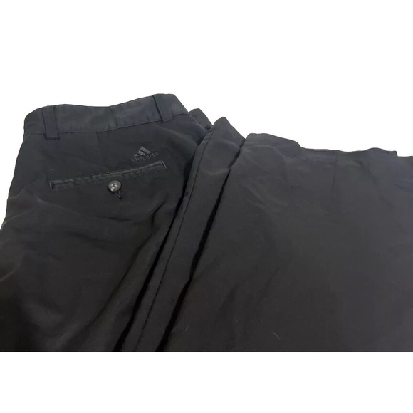 Adidas Climalite Mens 38x32 Golf Pants Black Chino Flat Front‎ Straight - Picture 1 of 12